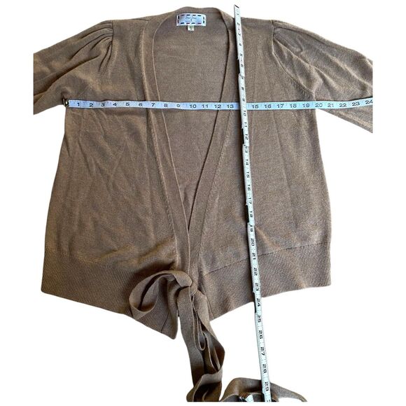 Dear Drew by Drew Barrymore Beige Tan Cashmere Wool Wrap Top Size M - Picture 11 of 11
